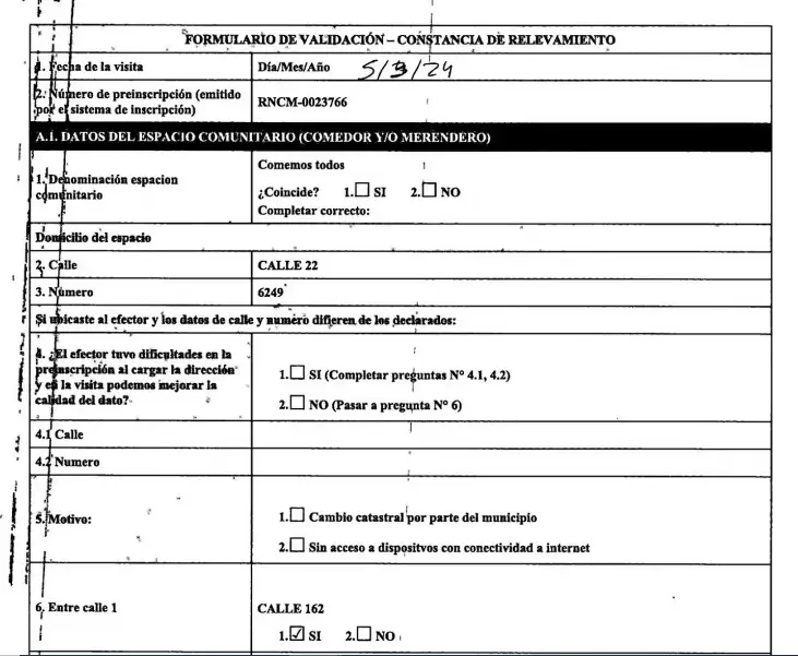 Formulario de validaci�n de uno de los comedores truchos