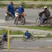 Irresponsabilidad total: motociclistas jujeos a contramano en la Ruta 9 para ingresar a colectora