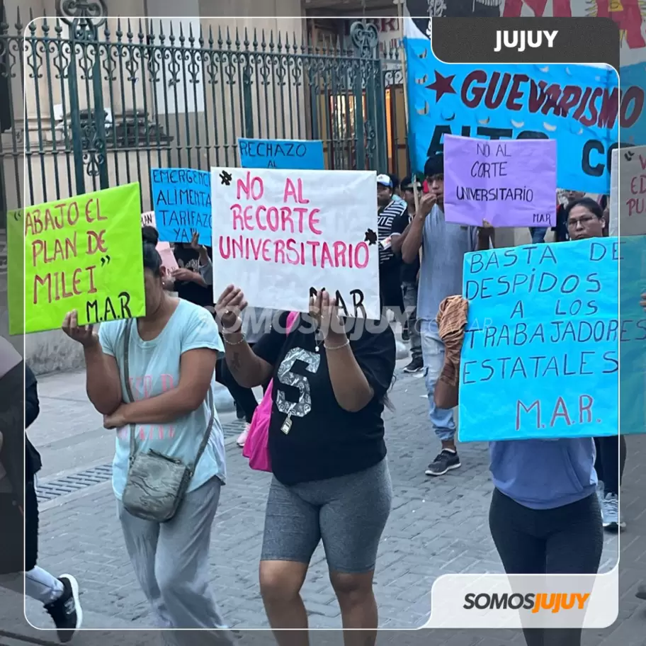 Multitudinaria marcha en defensa de la educacin pblica en Jujuy