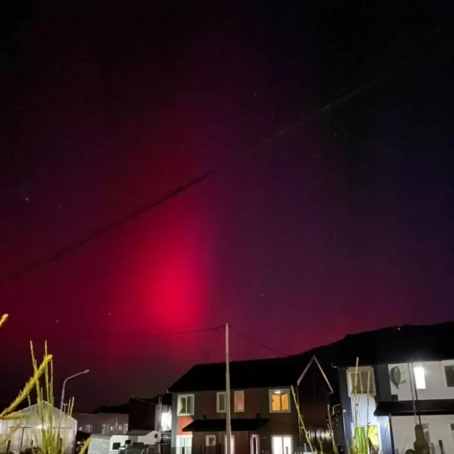 Una intensa tormenta solar caus auroras australes en Ushuaia y la Antrtida