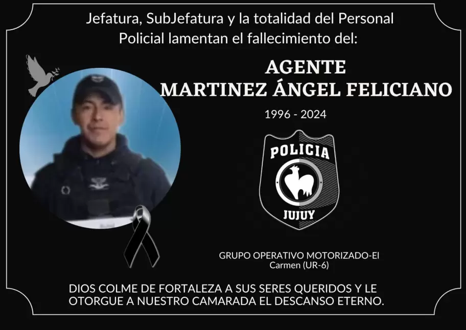 Despedida de la Polica de Jujuy al efectivo accidentado el fin de semana
