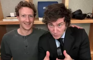 Javier Milei y Mark Zuckerberg