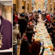 En medio de las crticas de la Iglesia al Gobierno, el arzobispo de Buenos Aires abri la Catedral como un comedor