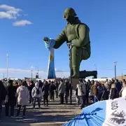 Inauguraron un enorme monumento que homenajea a los veteranos de Malvinas en Neuqun