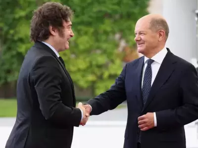 El canciller alem�n recibi� a Milei un domingo en Berl�n