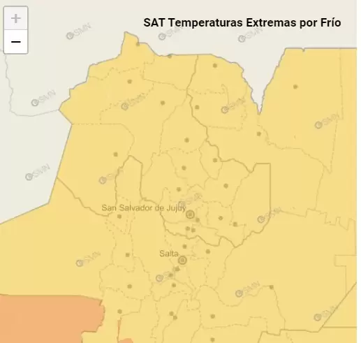 Alerta por frío extremo - Servicio Meteorológico Nacional