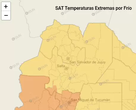 Mapa por fro extremo - Servicio Meteorolgico Nacional