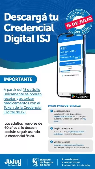 Descargá tu credencial digital ISJ