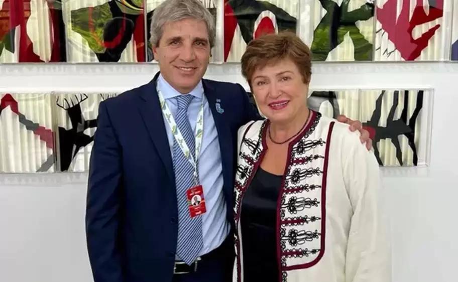 Kristalina Georgieva y Luis Caputo