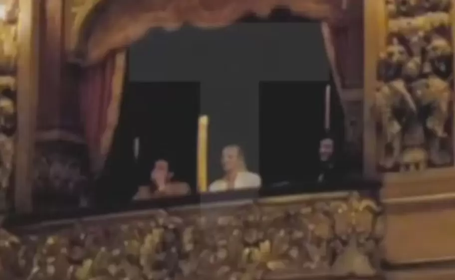 Javier Milei y Yuyito González en el Teatro Colón