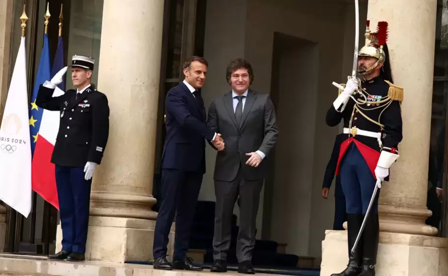 Javier Milei y Emmanuel Macron