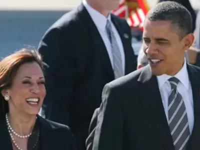 Kamala Harris y Barack Obama