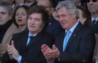 Javier Milei y Nicolas Pino