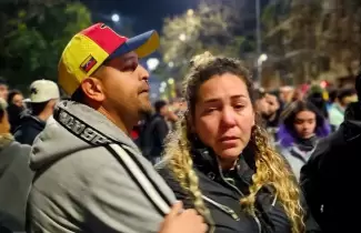 Venezolanos tras el triunfo de Maduro