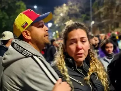 Venezolanos tras el triunfo de Maduro