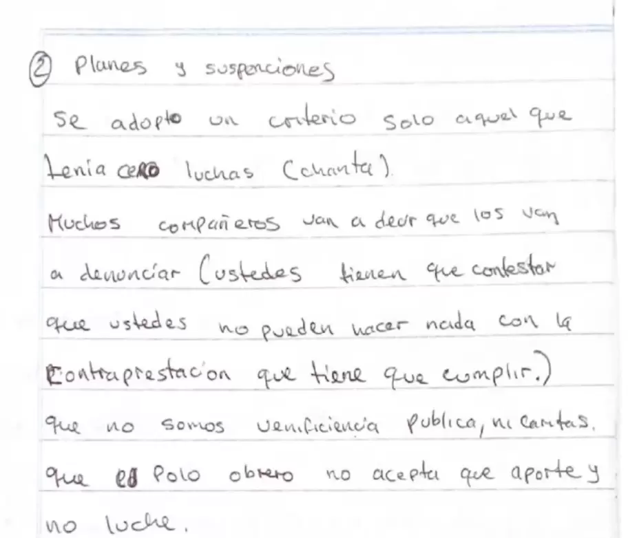 Las indicaciones de una dirigente del Polo Obrero. Foto: TN.