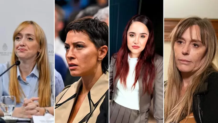 De izquierda a derecha: Anabel Fernndez Sagasti, Mayra Mendoza, Ofelia Fernndez y Juliana Di Tullio