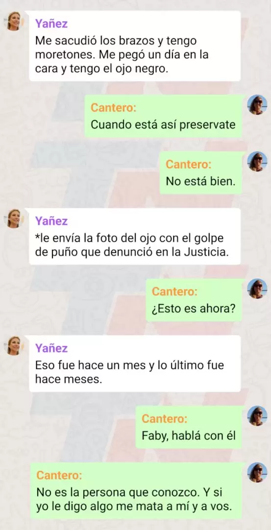 El chat entre Fabiola Yaez y la secretaria de Alberto Fernndez, Mara Cantero. (Foto: TN).