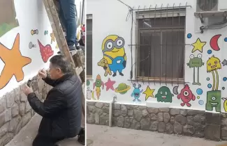 Pintada del hospital Oscar Or�as