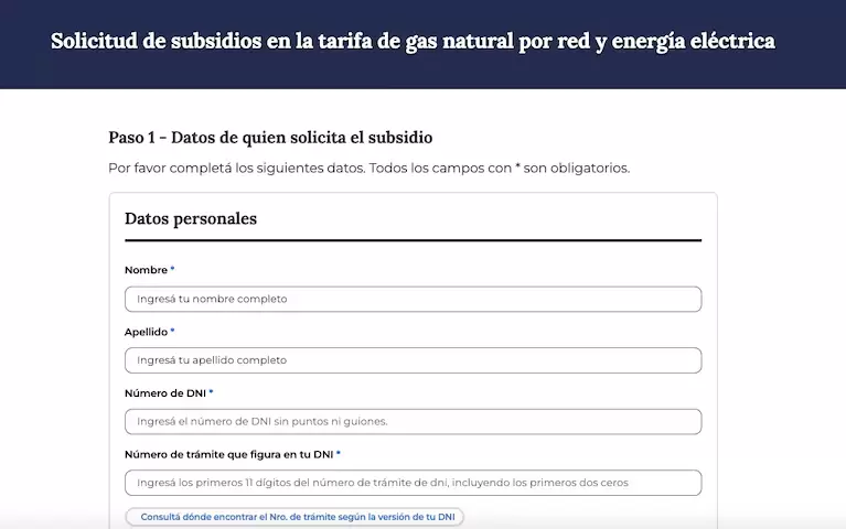 Formulario de inscripcin al RASE