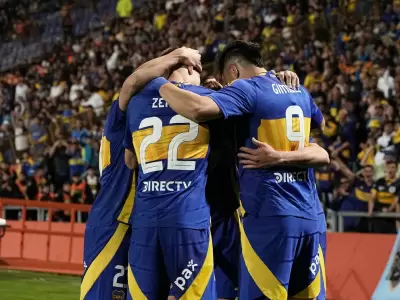 el equipo de boca juniors festeja