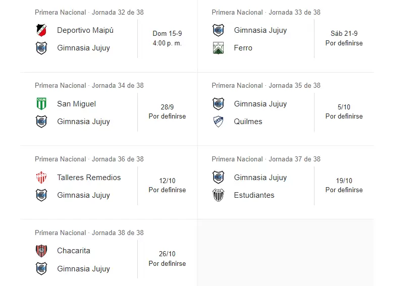 A Gimnasia le quedan 7 partidos en el torneo de la Primera Nacional