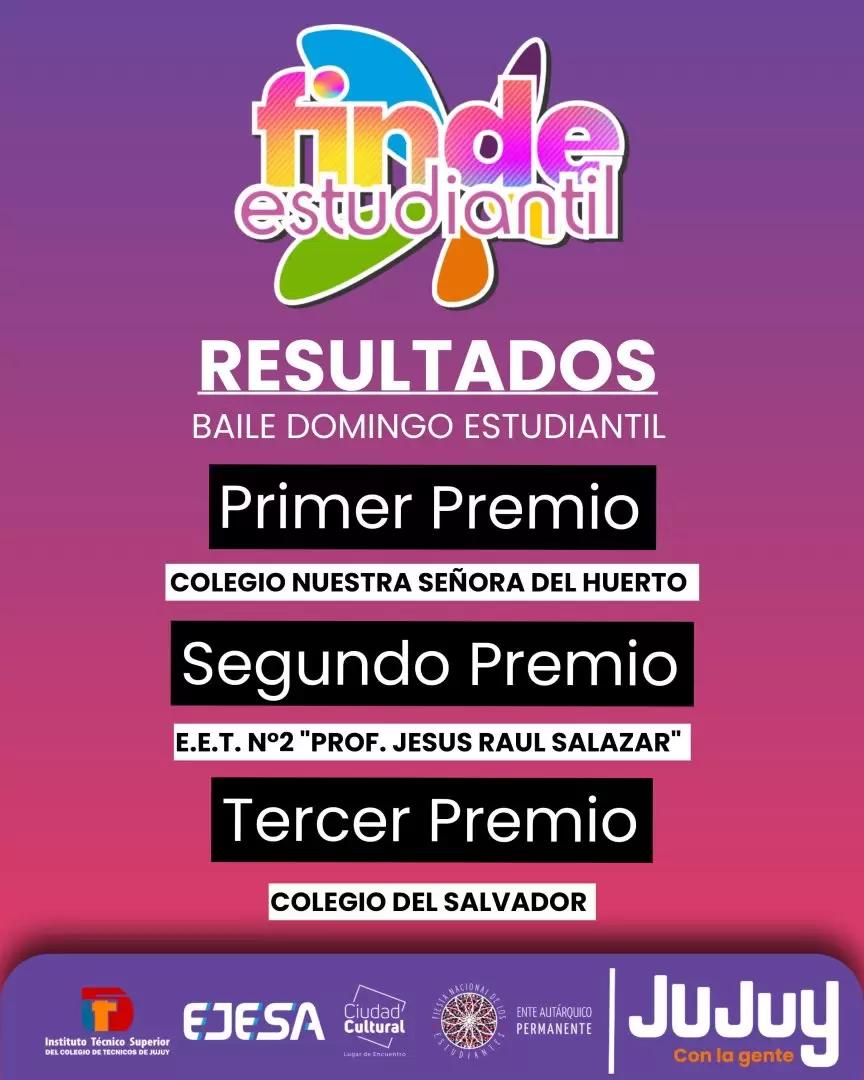 finde estudiantil 2024 resultados corregidos