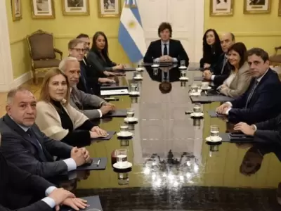 Milei con los jefes de bloque del senado