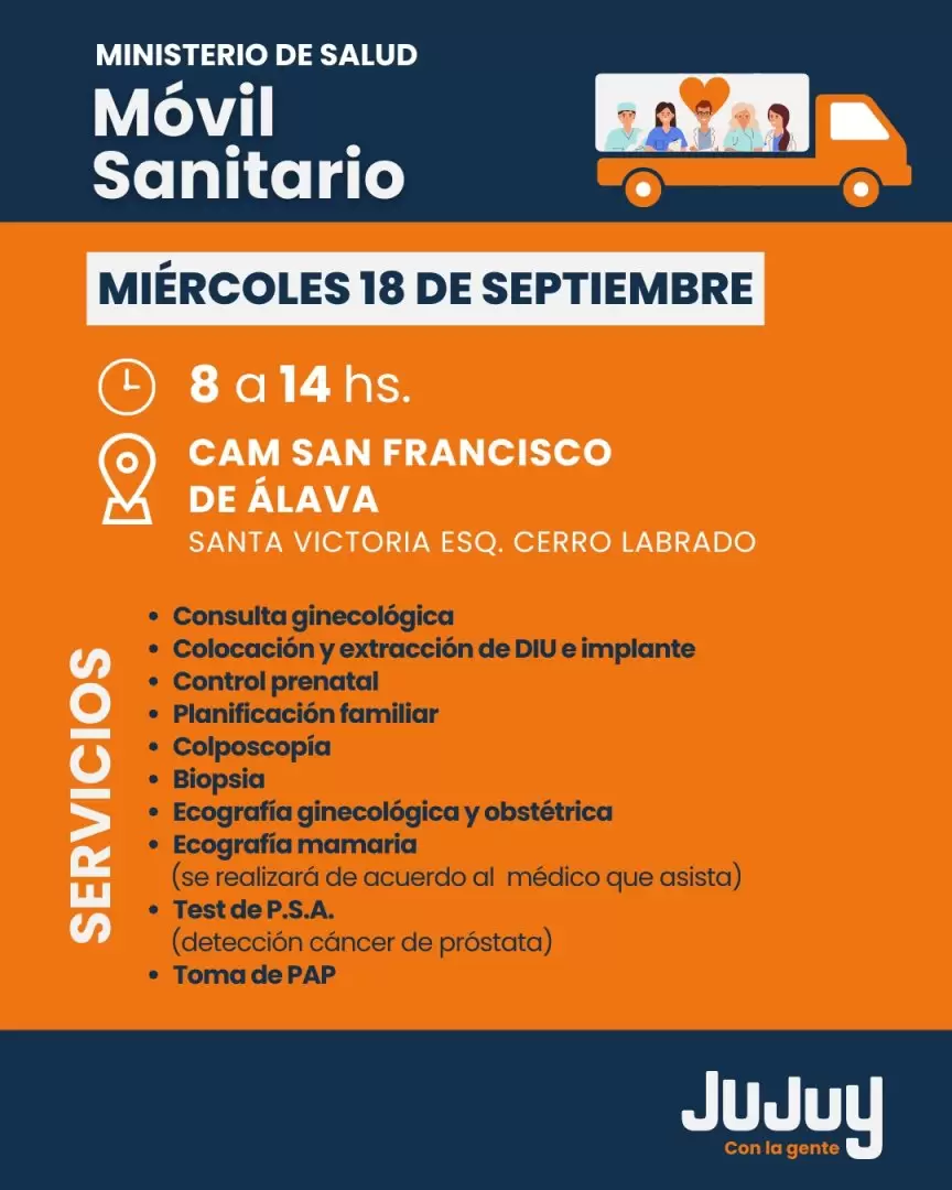 Operativo sanitario San Francisco de lava