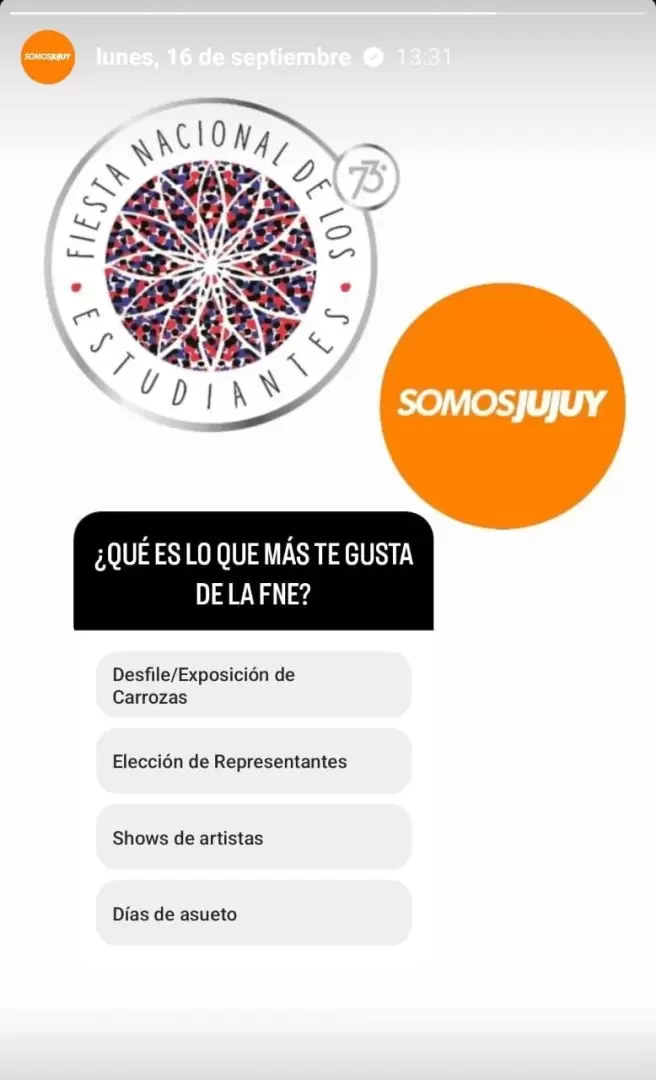 encuesta Instagram Somos Jujuy