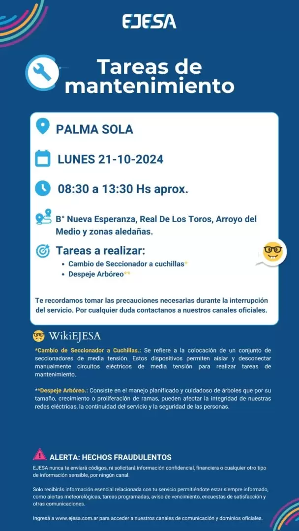 comunicado Ejesa
