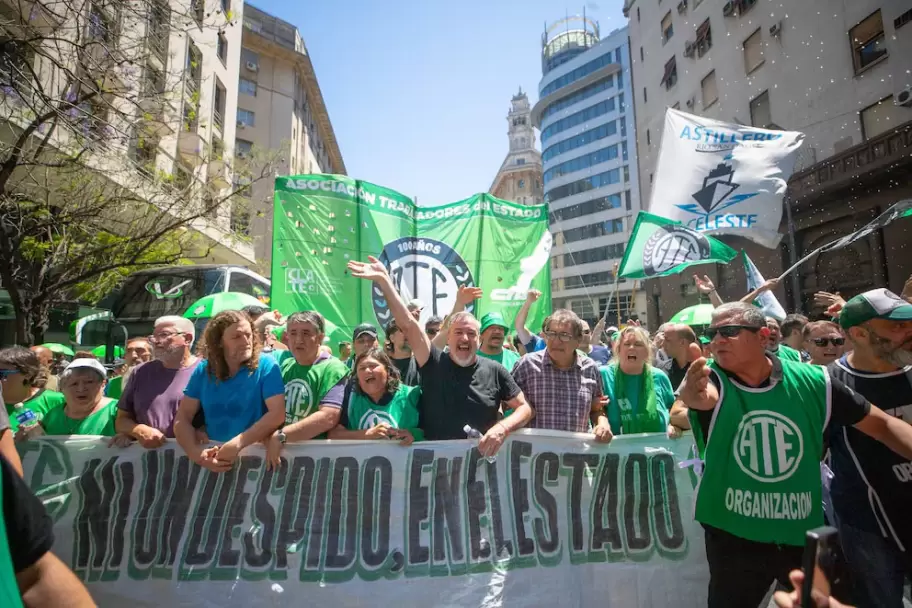 Los recortes ocasionaron protestas de diverso tipo de los gremios estatales como ATE