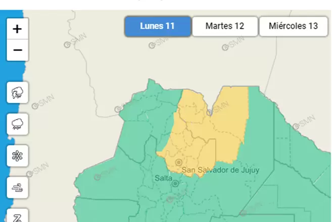 alerta amarillo tormenta