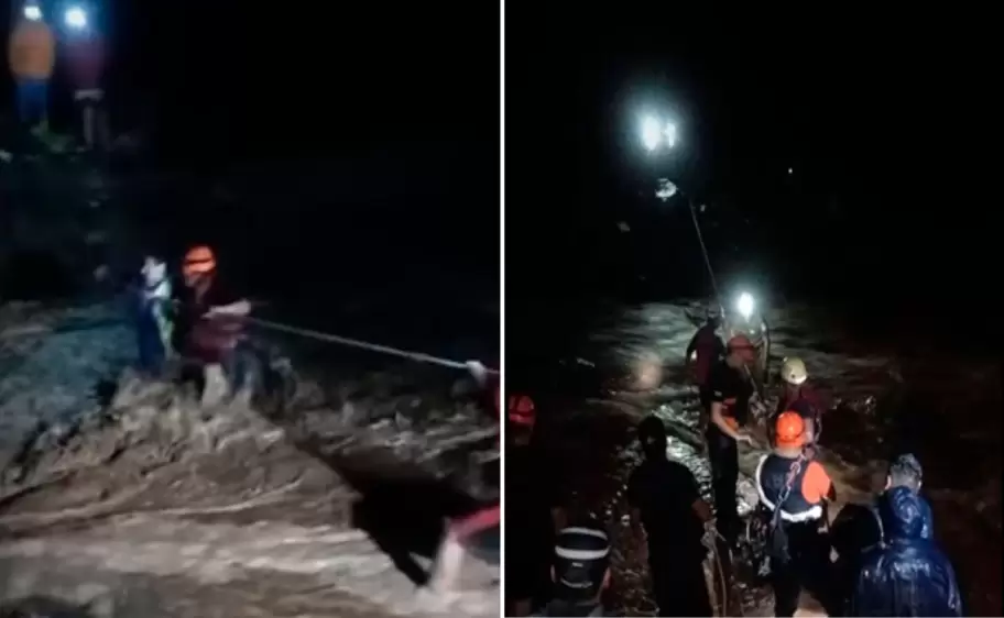 Rescate en la Cascada de Bárcena