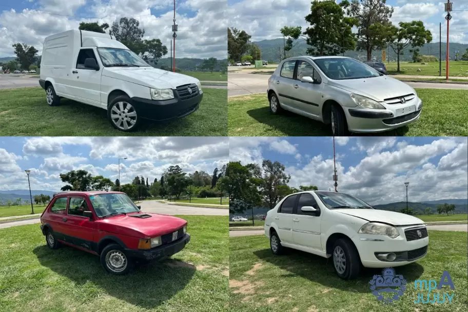 Autos que serán subastados por el MPA