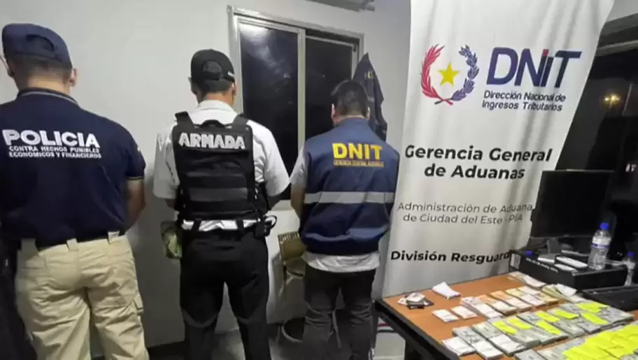 El dinero que le incautaron a Kueider en Paraguay