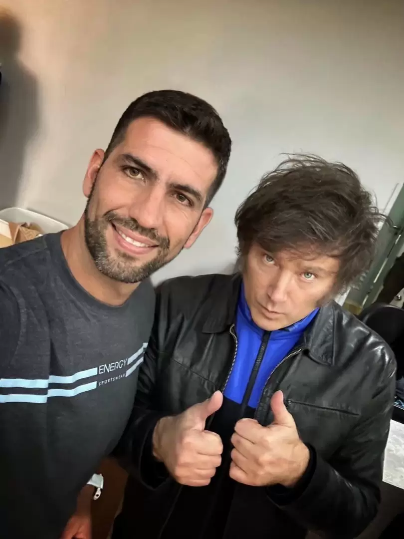 Manuel Quintar con el presidente Javier Milei