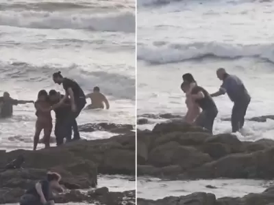 Video: as� fue el momento del rescate de las personas que acompa�aban al turista argentino en Punta del Este