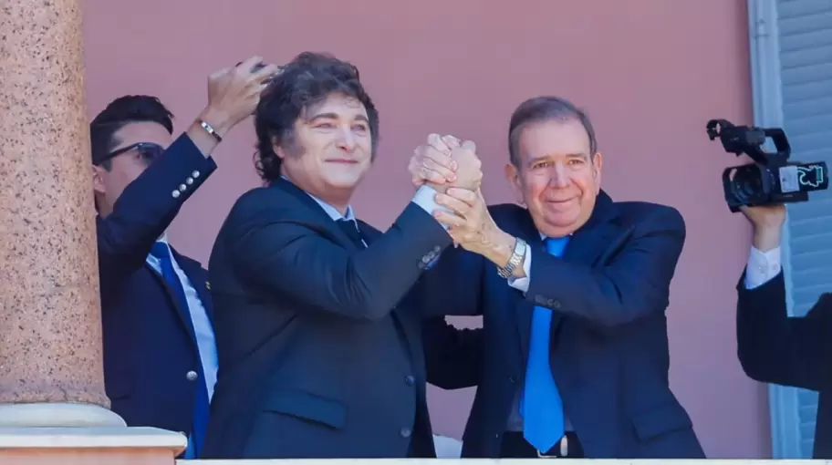 El Presidente Milei recibió a Edmundo González Urrutia en la Casa Rosada