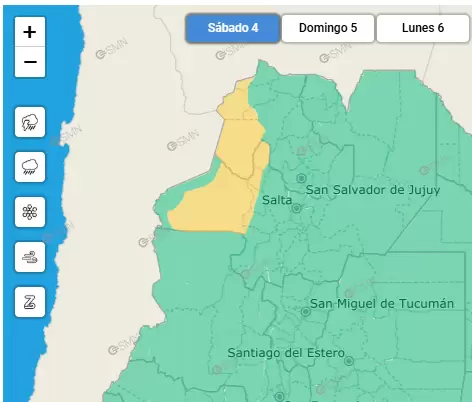 alerta amarillo 4 de enero