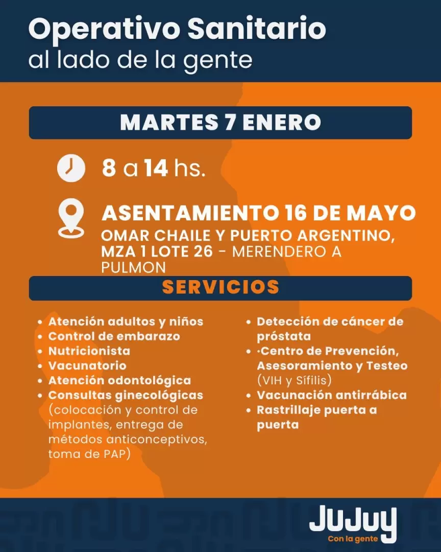Operativo Sanitario 7 de enero