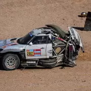 Grave accidente en el Rally Dakar: perdi� el control del coche, volc� y debi� ser evacuado en helic�ptero