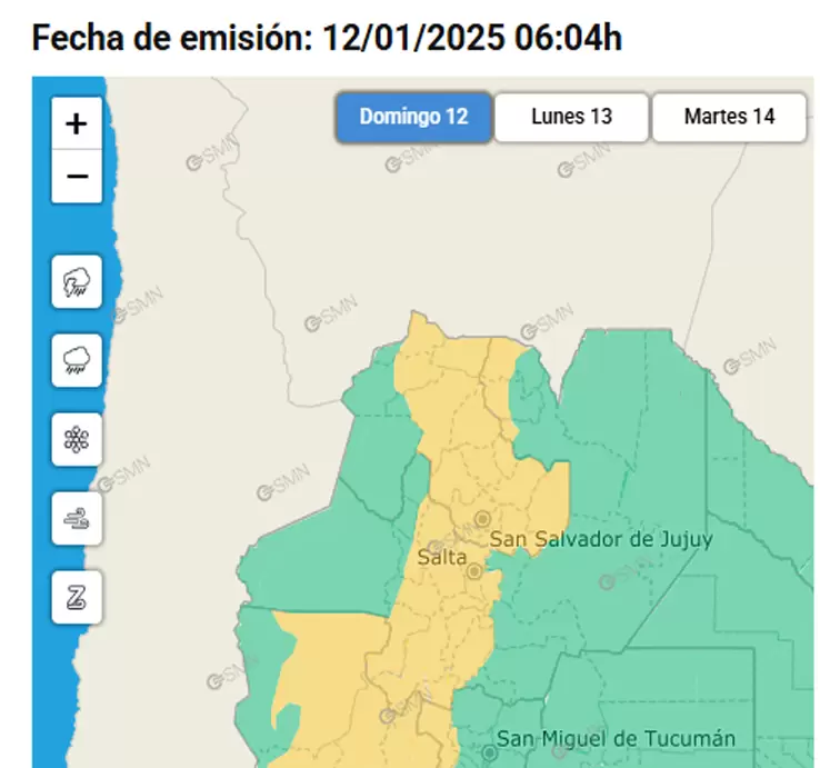 alerta 12 de enero