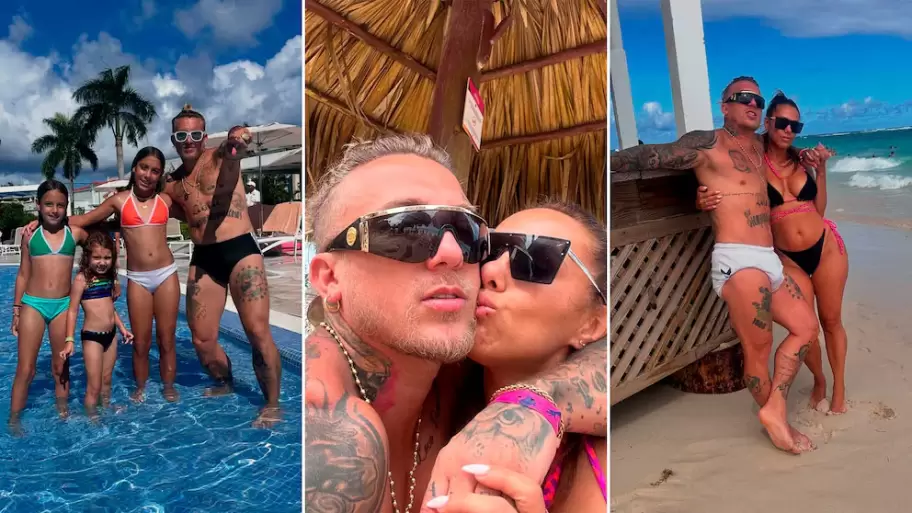 Las vacaciones familiares de El Polaco y Barby Silenzi en Punta Cana