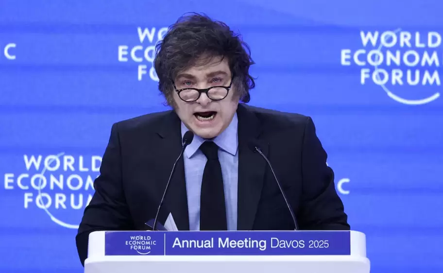 javier milei en davos