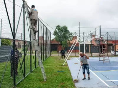 Se concreto la obra del Polideportivo del barrio Santa Rita