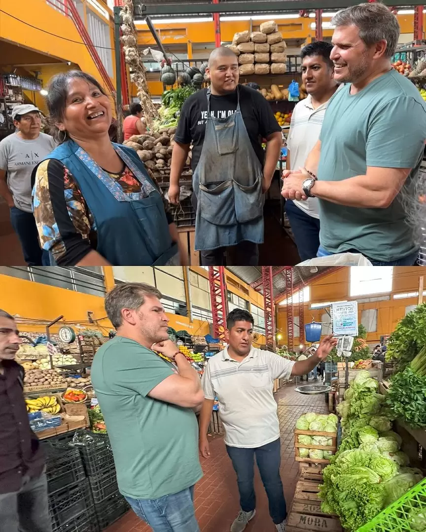 Juan Jenefes visitó el Mercado de Abasto de la capital jujeña