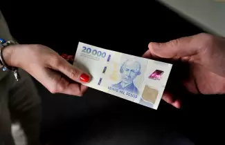 dinero plata billete 20 mil