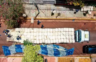 Detuvieron un cami�n que llevaba 6 toneladas de marihuana
