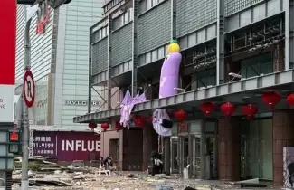 Impresionante explosi�n de gas en un centro comercial en Taiw�n